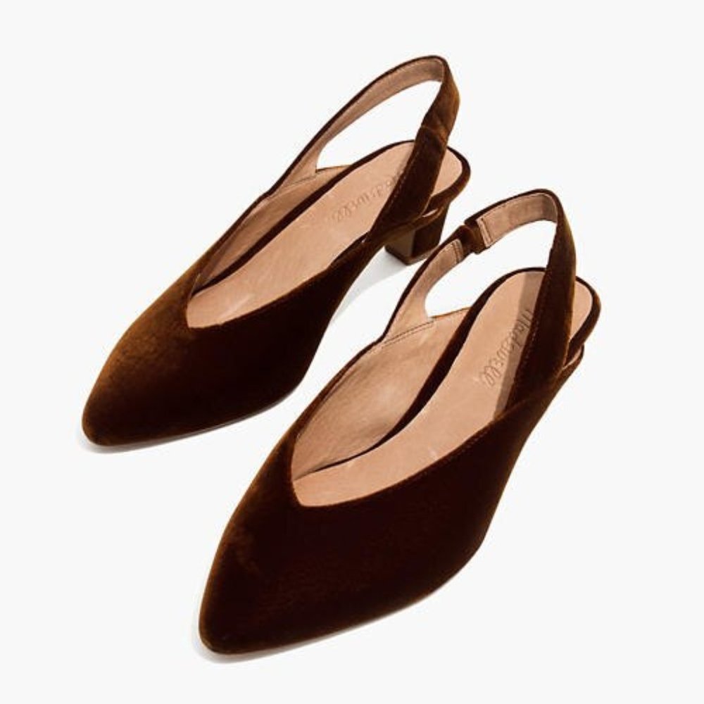 MADEWELL The Etta Slingback Pump in Velvet